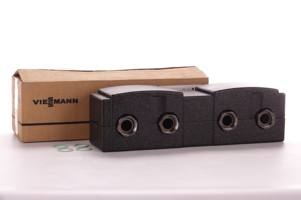 Viessmann Verteilerbalken für 2 Divicon Rohrgruppen 3/4" & 1" mit Wärmedämmung