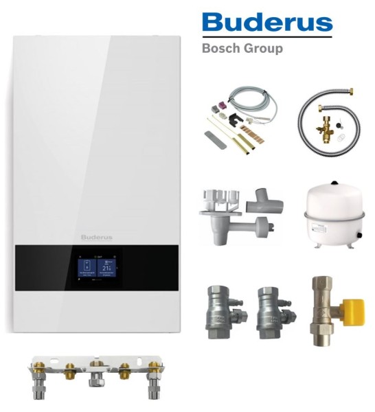 Buderus Logaplus-Paket W22S GB172i.2-25 W H Gas-Brennwert-Therme 25kW EG-E BC400