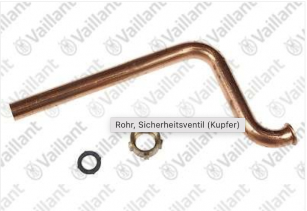 Vaillant Rohr Sicherheitsventil (Kupfer) Zubehör 0020010297