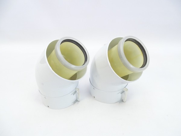 Vaillant Bogen 45° (2.Stk) Ø60/100mm Brennwert Luft/Abgasführung PP - 303911