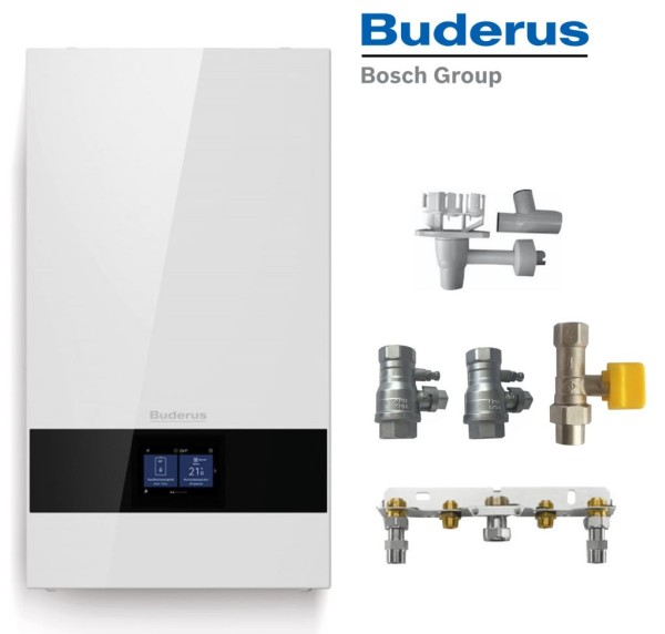 Buderus Logaplus-Paket W25 GB172i-20 KDW Brennwert-Kombitherme 20 kW EG-E BC400