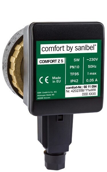 comfort Zirkulationspumpe Z5 84 mm DN15 R1/2", 230 V Energiesparpumpe