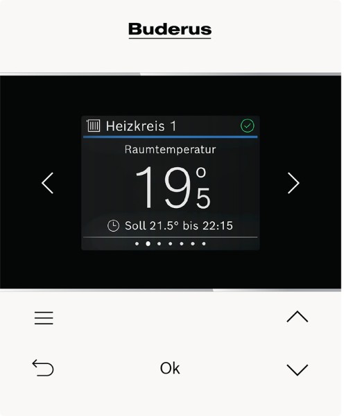 Buderus Bedieneinheit RC220 Kabelgebundene System-Fernbedienung BC400 7738112948