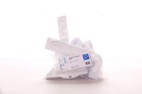 Ccomfort Sanibel PP-Trichtersiphon DN 50 weiss mit Sieb u. Wandhalterung 7959816