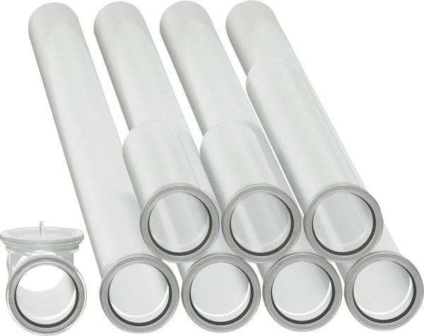 BOSCH Abgaszubehör FC-Set-SR80 Set Abgasrohre d:80 mm, 10m + Prüfrohr