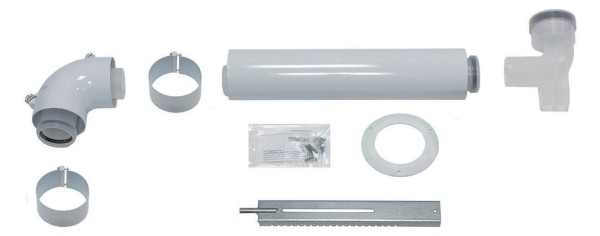 Vaillant Basis-Anschluss-Set 60/100 mm PP konzentrisch an Abgas DN80 im Schacht 303920