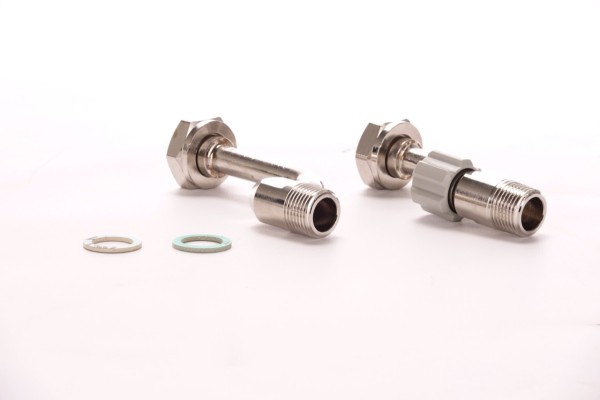 Wolf Anschlussteil Warm-/Kaltwasser 1/2" für Aufputzinstallation, verchromt - 2071677