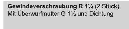 Viessmann Gewindeverschraubung R 1 1/4 Innengewinde (1 Satz) - 7205935