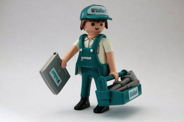 Playmobil Sonder-Figur Vaillant Monteur Installateure selten Heizungs-Techniker