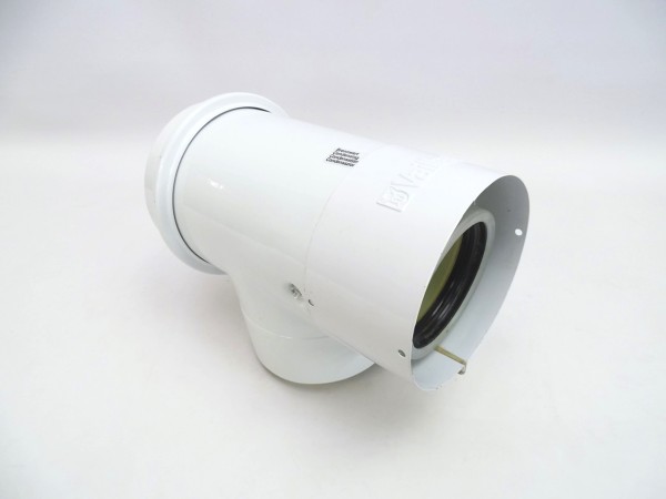 Vaillant Revisions-T-Stück Bogen 87° Grad Ø 80/125mm PP mit Reinigungsöffnung